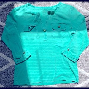 Charter club- women’s teal blouse
